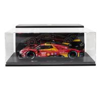 BURAGO 1/18 FERRARI 499P LE MANS 2024 JOVINAZZI CALADO MODÈLE STATIQUE