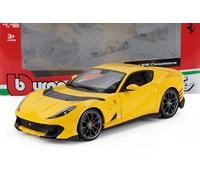 Véhicule miniature de collection - BBURAGO - Ferrari 812 Competizione 2021 - Échelle 1/18 - Giallo Modena - 14+ ans