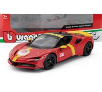 BURAGO 1/18 FERRARI SF90 ASSIETTE FIORANO LE MANS LIVY MODÈLE STATIQUE