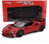 BURAGO 1/18 FERRARI SF90 XX ROUTE 2024 ROUGE 1:18 MODÈLE STATIQUE DIECAST