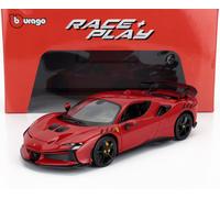 BURAGO 1/18 FERRARI SF90 XX ROUTE 2024 ROUGE MODÈLE STATIQUE DIECAST