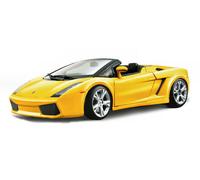 BURAGO 1/18 LAMBORGHINI GALLARDO SPYDER 2006 JAUNE MODÈLE STATIQUE DIECAST