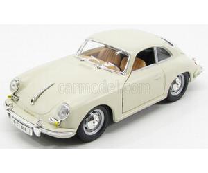 BURAGO 1/24 ÉPOQUE PORSCHE 356B COUPÉ 1961 BLANC MODÈLE STATIQUE DIECAST
