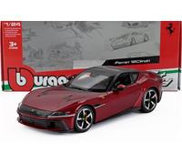 BURAGO 1/24 FERRARI 12 CYLINDRES 2024 ROUGE MODÈLE STATIQUE DIECAST
