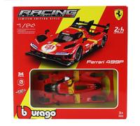 Bburago - Maquette Ferrari 499P LMH - Kit de Montage Voiture à l'échelle 1:24, réplique détaillée de la gagnante des 24 Heures du Mans 2023, Licence Officielle Ferrari, âge recommandé 14+ Ans