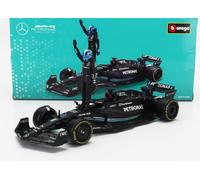 BBurago Figurine 1/24 Mercedes F1 W14 Lewis Hamilton 2023 Modèle statique Diecast