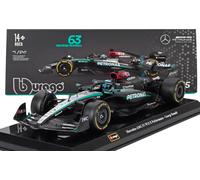 BURAGO 1/24 MERCEDES GP F1 W15 2024 RUSSELL VITRINE MODÈLE STATIQUE DIECAST