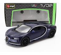 BURAGO 1/32 BUGATTI CHIRON LE PATRON 2016 BLEU MODÈLE STATIQUE DIECAST