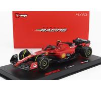 BURAGO 1/43 FERRARI F1 SF23 55 SAINZ 2023 AVEC VITRINE MODÈLE STATIQUE DIECAST