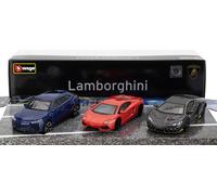 BURAGO 1/43 LAMBORGHINI ENSEMBLE 3 X URUS AVENTADOR CENTENAIRE MODÈLE STATIQUE