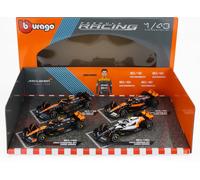 BURAGO 1/43 MCLAREN F1 LOT 4X MCL36 MCL60 2022 2023 1:43 MODÈLE STATIQUE