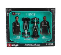 BURAGO 1/43 MERCEDES GP SET F1 2X W15 HAMILTON RUSSELL MODÈLE STATIQUE DIECAST