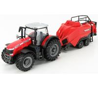 BURAGO 1/50 TRACTEUR AGRICOLE MASSEY FERGUSON 8740S MODÈLE STATIQUE DIECAST