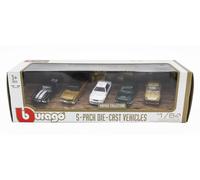 BURAGO 1/64 LOT 5 FORD MUSTANG CHEVROLET CAMÉRA PONTIAC DATSUN MODÈLE STATIQUE