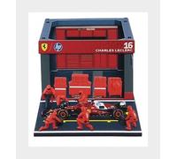BBurago Diorama Pit-Stop Ferrari F1 SF-25 - Échelle 1:43 - Hamilton #44