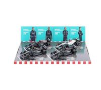 BURAGO - 4 maquettes plastique + métal Auto Formule 1 W12 - W13 - W14 E Performance - Lewis Hamilton - George Russel