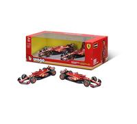 Burago 78002 Lot de 2 modèles de Voiture de Formule 1, Carlos Sainz, Charles Leclerc, Ferrari SF-23, échelle 1/43, Maquette, Miniature de Collection, F1, BBurago, Cadeaux pour collectionneurs, +3 Ans
