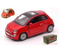 Burago BU43011B Fiat Nuova 500 2007 Red 1:32 MODELLINO Die CAST Model Compatible avec