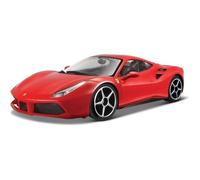 Bburago 1:18 Race & Play Ferrari 488 GTB Voiture Miniature en Métal - Rouge (18-16008 / 16008)