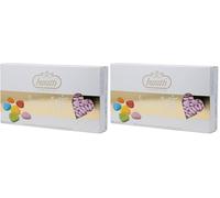 Buratti Confetti Dragées au Chocolat Curiandoli Rose 1 kg (Lot de 2)