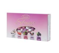Buratti Confetti Dragées aux Amandes grillées Recouvertes de Chocolat Blanc aux goûts Variés Tendresses Fumées Roses 1 Kg