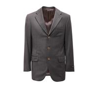 Burberry - 1500/008 A5330 Pinstripes Wool Suit - Homme - Vestes - Gris - Taille: S