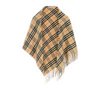 Burberry - Cape en laine mélangée brodée - Femme - Accessoires - Beige - Taille: ONE Size