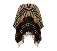 Burberry - Cape Réversible Brodée en Mélange de Cachemire - Femme - Vestes - Multicolore - Taille: ONE Size