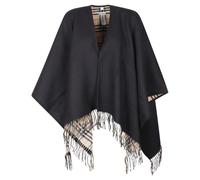 Burberry - Cape réversible en laine - Femme - Accessoires - Noir - Taille: ONE Size
