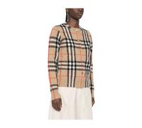 Burberry - Cardigan à carreaux - Femme - Pulls - Beige - Taille: 40 FR