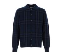 Burberry - Cardigan en cachemire brodé - Homme - Pulls - Bleu - Taille: M