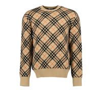 Burberry - Cashmere Check Pullover - Homme - Pulls - Beige - Taille: M