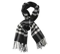 Burberry - Cashmere Check Scarf - Femme - Accessoires - Noir - Taille: ONE Size