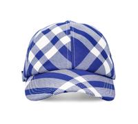 Burberry - Casquette de baseball à carreaux - Homme - Accessoires - Bleu - Taille: M
