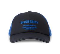 Burberry - Casquette de baseball à logo avec motif en maille - Homme - Accessoires - Bleu - Taille: S