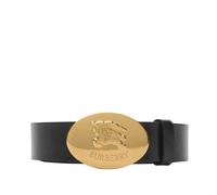 Burberry - Ceinture Réversible en Cuir avec Estampe Ovale Chevalier - Femme - Accessoires - Noir - Taille: S
