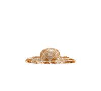 Burberry - Chapeau de paille avec logo - Femme - Accessoires - Brun - Taille: S