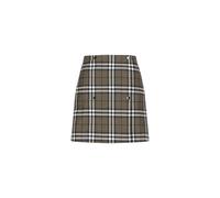 Burberry - Check Bonded Wool Trench Mini Skirt - Femme - Jupes - Vert - Taille: 36 FR