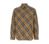 Burberry - Check Cotton Shirt - Homme - Chemises - Beige - Taille: S