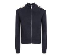 Burberry - Check Patch Wool Cashmere Cardigan - Femme - Pulls - Noir - Taille: 38 FR