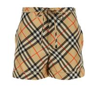 Burberry - Check Silk Shorts - Femme - Shorts - Multicolore - Taille: 34 FR