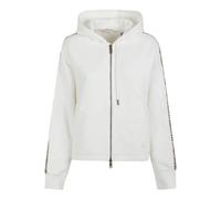 Burberry - Check Trim Cotton Zip Sweat à capuche - Femme - Sweatshirts et sweats à capuche - Blanc - Taille: 40 FR