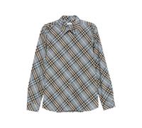 Burberry - Chemise à Manches Longues en Popeline de Coton - Homme - Chemises - Multicolore - Taille: M