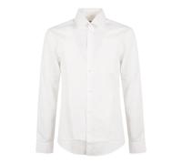 Burberry - Chemise en popeline de coton à coupe classique - Homme - Chemises - Blanc - Taille: M