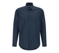 Burberry - Chemise en popeline de coton coupe classique - Homme - Chemises - Bleu - Taille: M