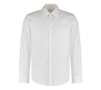 Burberry - Chemise en popeline de coton coupe regular - Homme - Chemises - Blanc - Taille: 3XL
