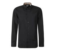 Burberry - Chemise Classique en Coton avec Élasthanne - Homme - Chemises - Noir - Taille: S