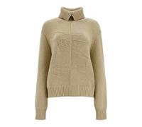 Burberry - Col roulés - Femme - Pulls - Beige - Taille: 38 FR