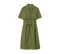 Burberry - Cotton Poplin Trench Dress - Femme - Robes - Vert - Taille: 34 FR