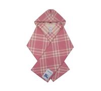 Burberry - Écharpe à capuche en laine à carreaux - Femme - Accessoires - Rose - Taille: ONE Size